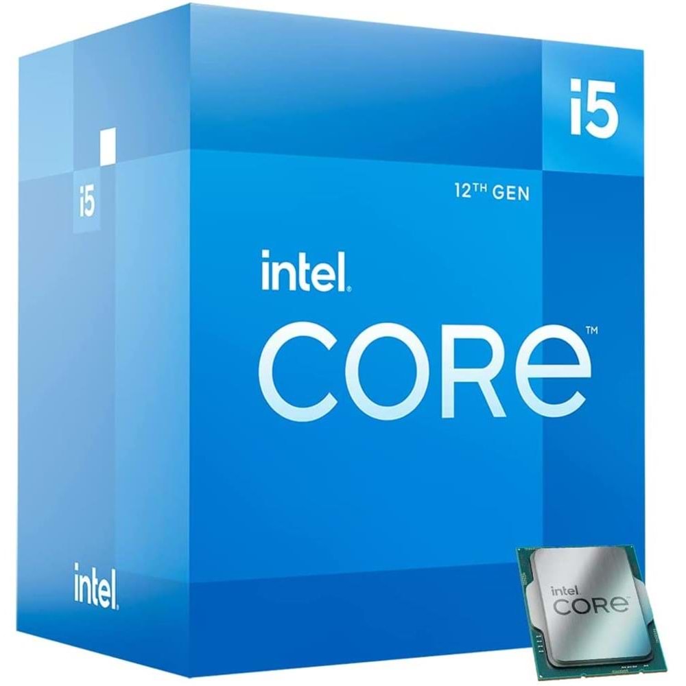 Intel Core i5 12400F BOX 2.5 GHz 4.4 GHz 18MB LGA1700P VGAsız Fanlı Kutulu 12.Nesil İşlemci 