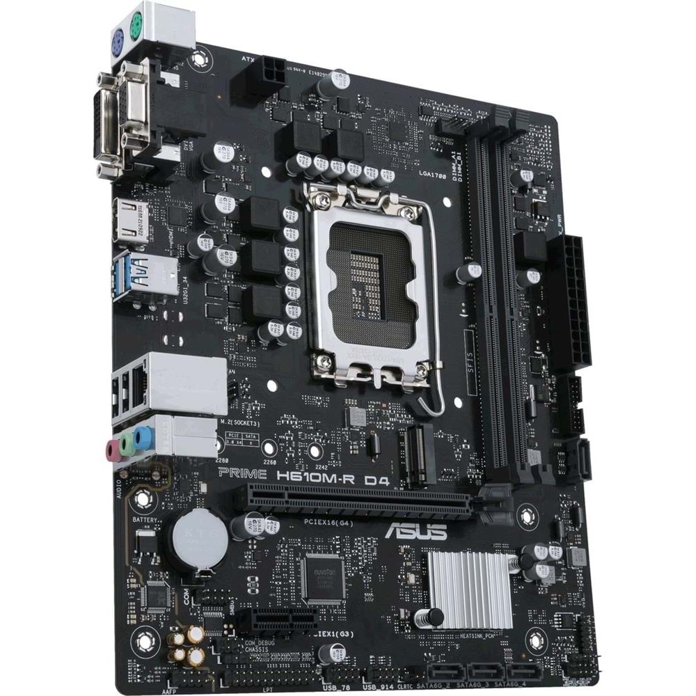 Asus Prıme H610M-R DDR4 3200 Hdmı Dvı Vga M2 Usb3.2 Beyaz Kutu (Prıme H610M-R D4) Anakart 