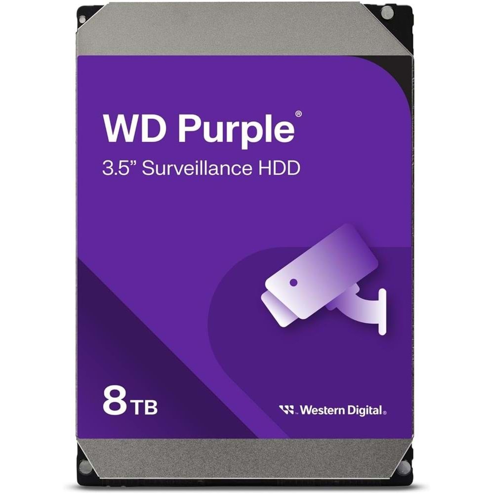 Wd 8Tb Purple WD85PURZ 5400RPM 256MB 7x24 Güvenlik Harddisk (Resmi Distribitör Ürünü)