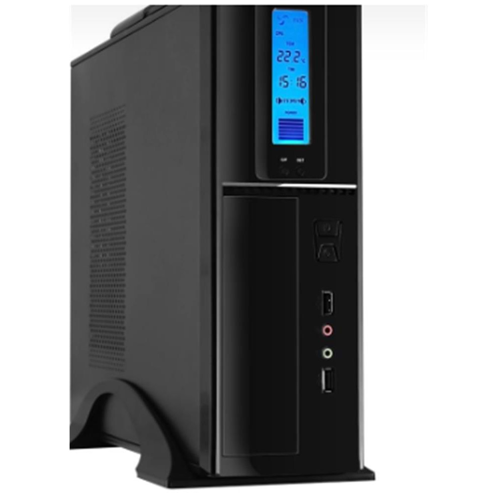 Frisby FC-S6040B USB 300W Matx Slim Tower Kulplu Kasa - Dijital Gösterge