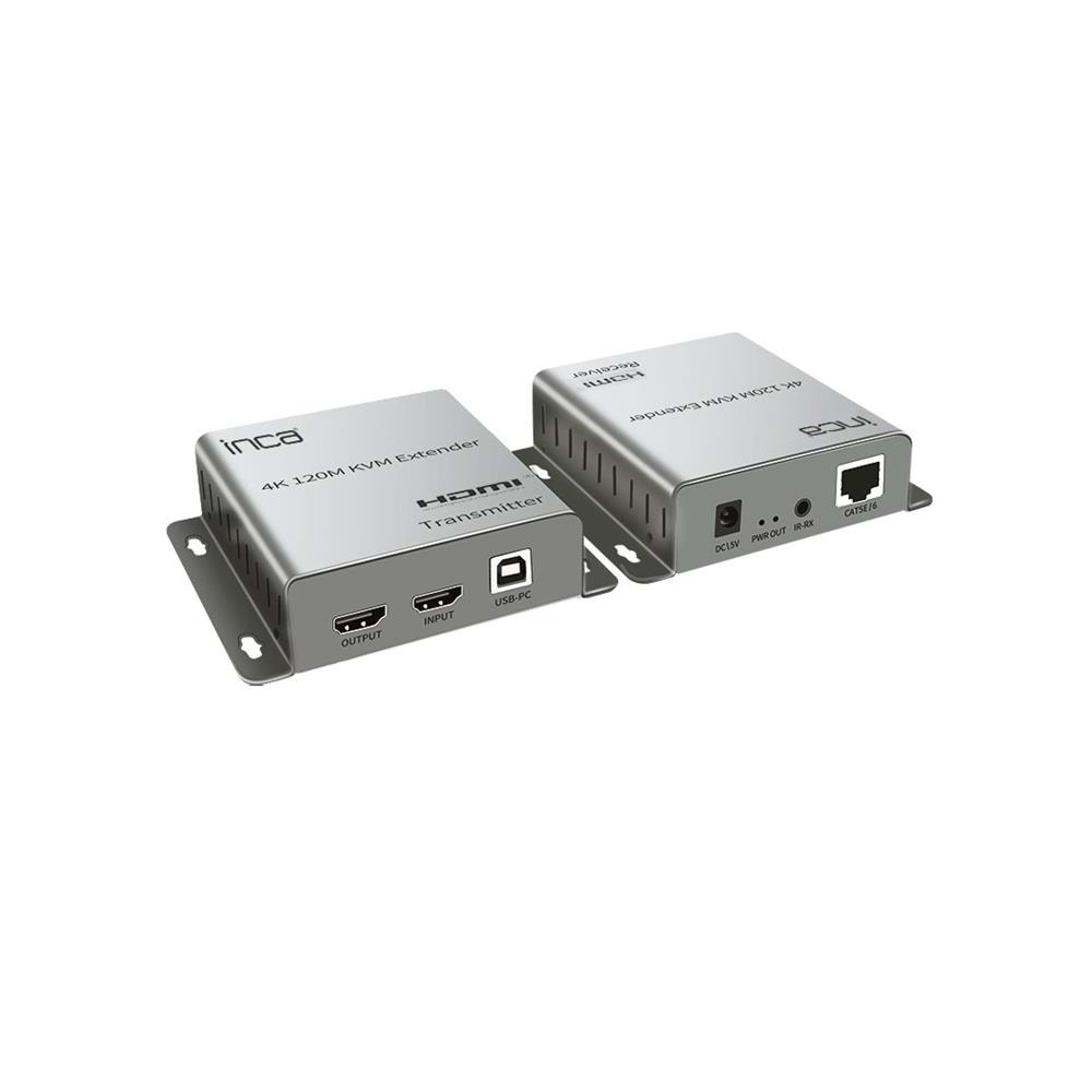 Inca IEX-120 HDMI 4K@30Hz 120mt KVM Network Extender 4K@30Hz (CAT-5e-CAT-6 Kablo Uzunluğu)