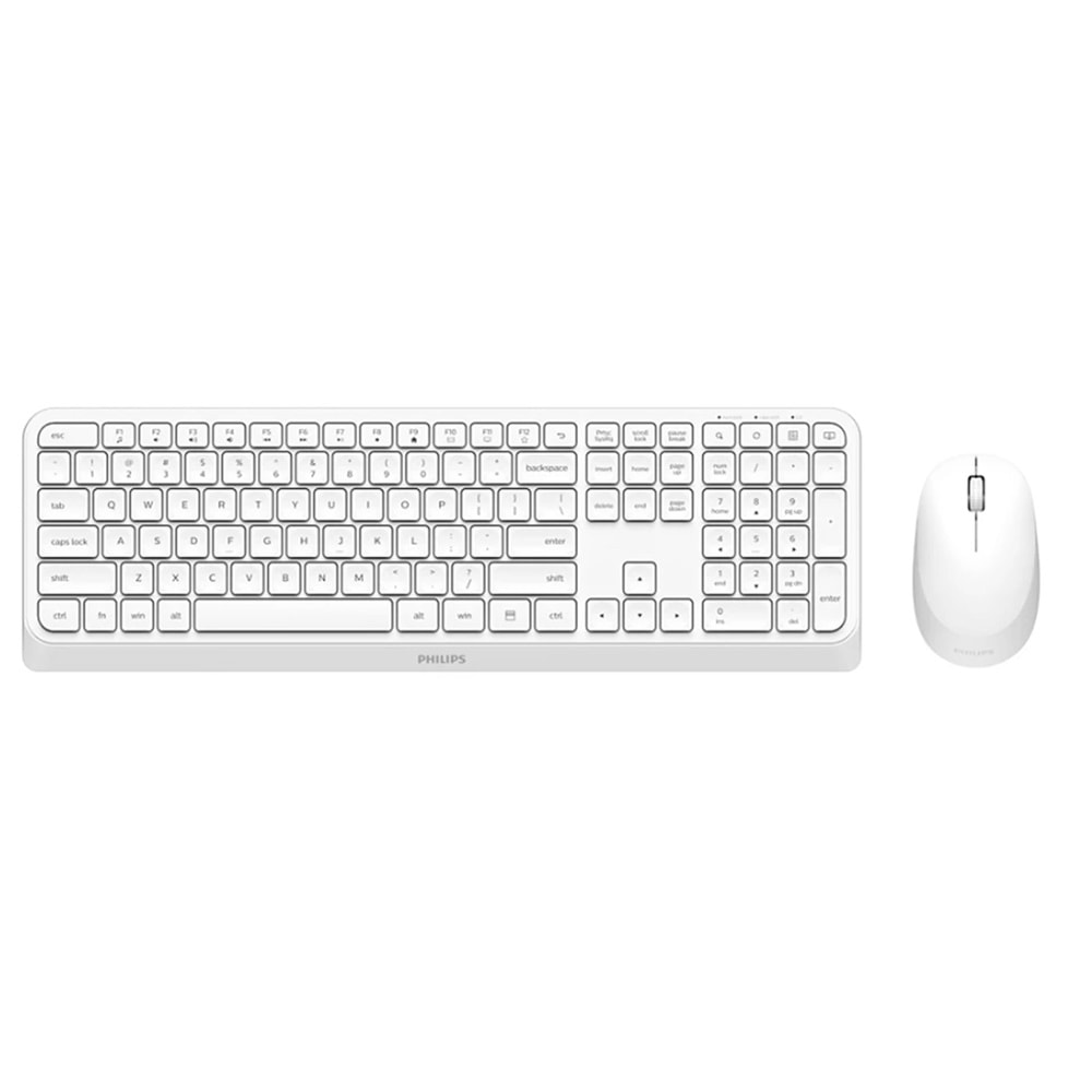 Philips SPT6307W-38 Kablosuz Klavye Mouse Seti Beyaz 3000 Series 2.4Ghz Silent Desing