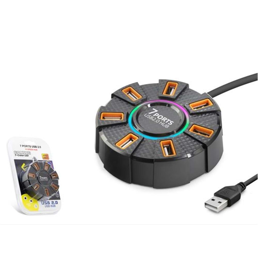 Hadron Hdx7035 Usb Hub 7-Usb 1.2M Siyah