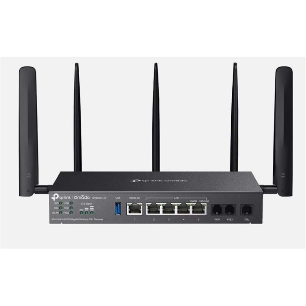 TP-Link Omada DR3650v V1 Gateway 1GbE Wi-Fi 6 2.4 GHz, 5 GHz 