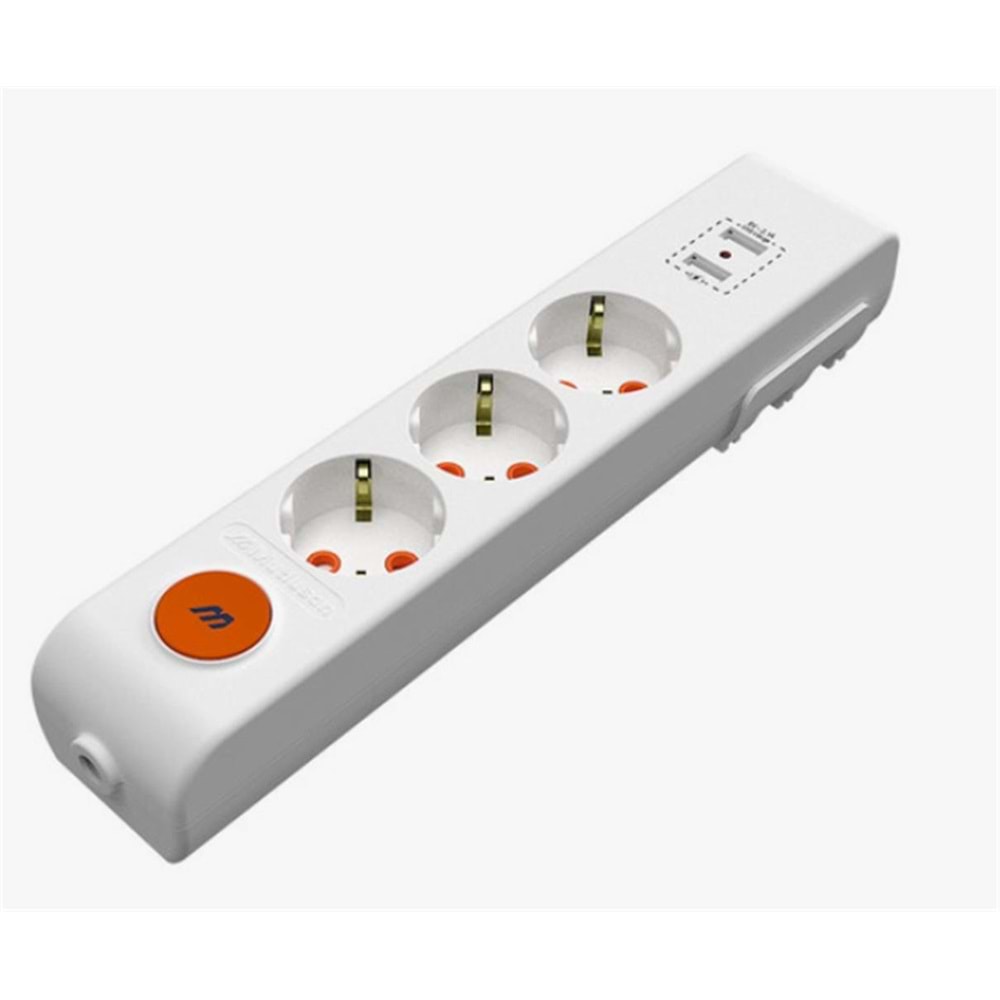 Mutlusan Rı-Tech 3lü 5mt Anahtarlı 1Usb+1Type-C ı Topraklı Grup Priz(Ç.K.) (001 175 350102 05 00)