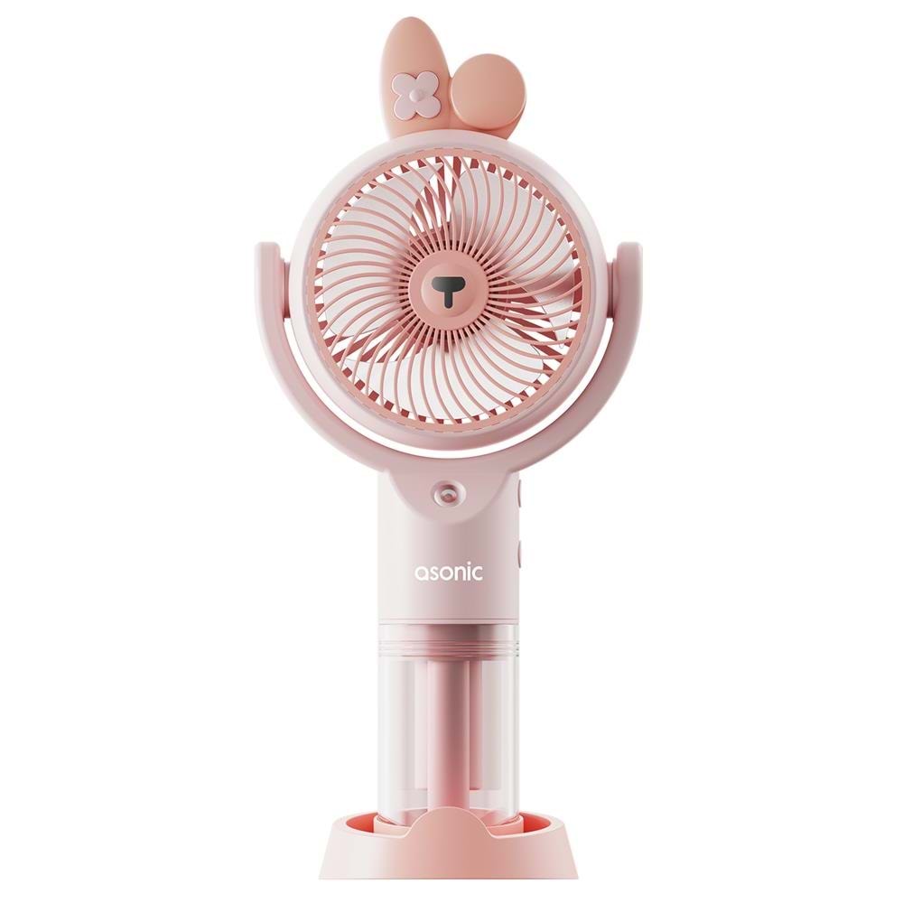 Asonic AFN26 Pembe 500mAh 2 Kademe Nemlendirici Sprey USB Fan