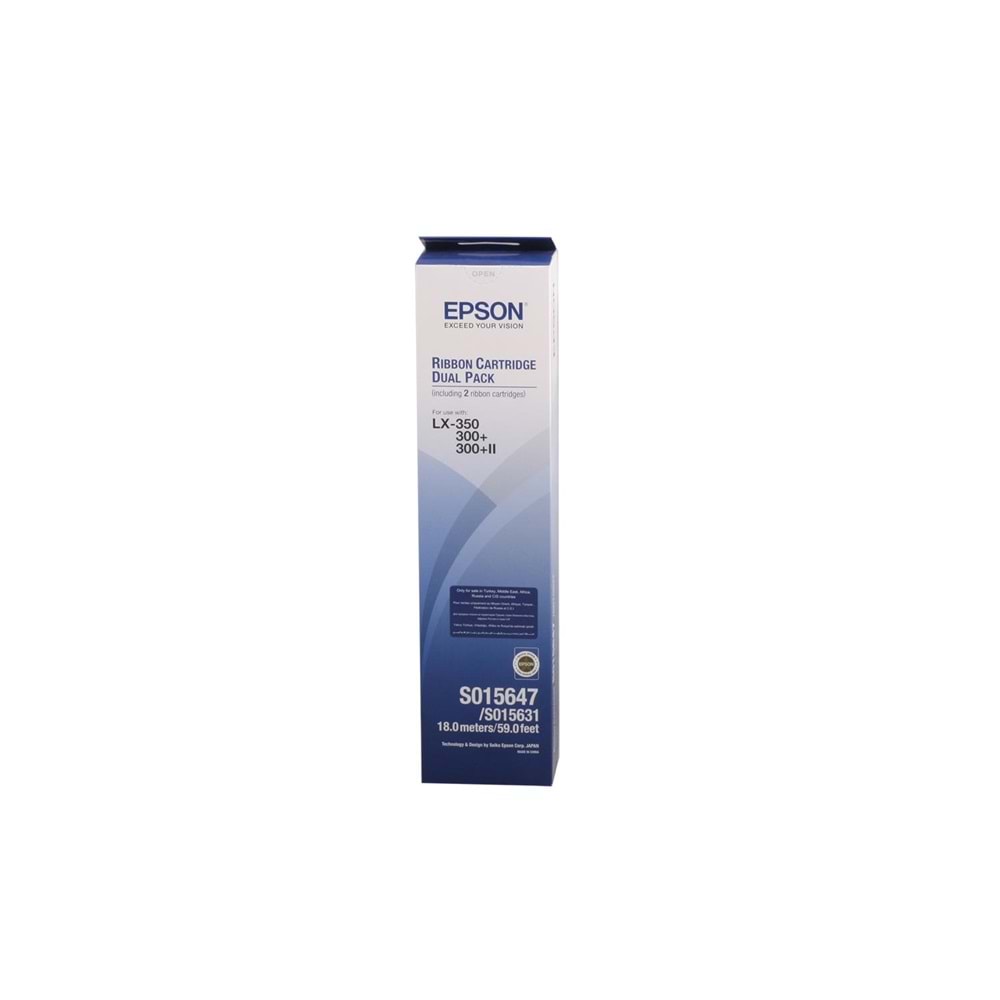 Epson S015647BA LX-300-350 2'li Paket Şerit 