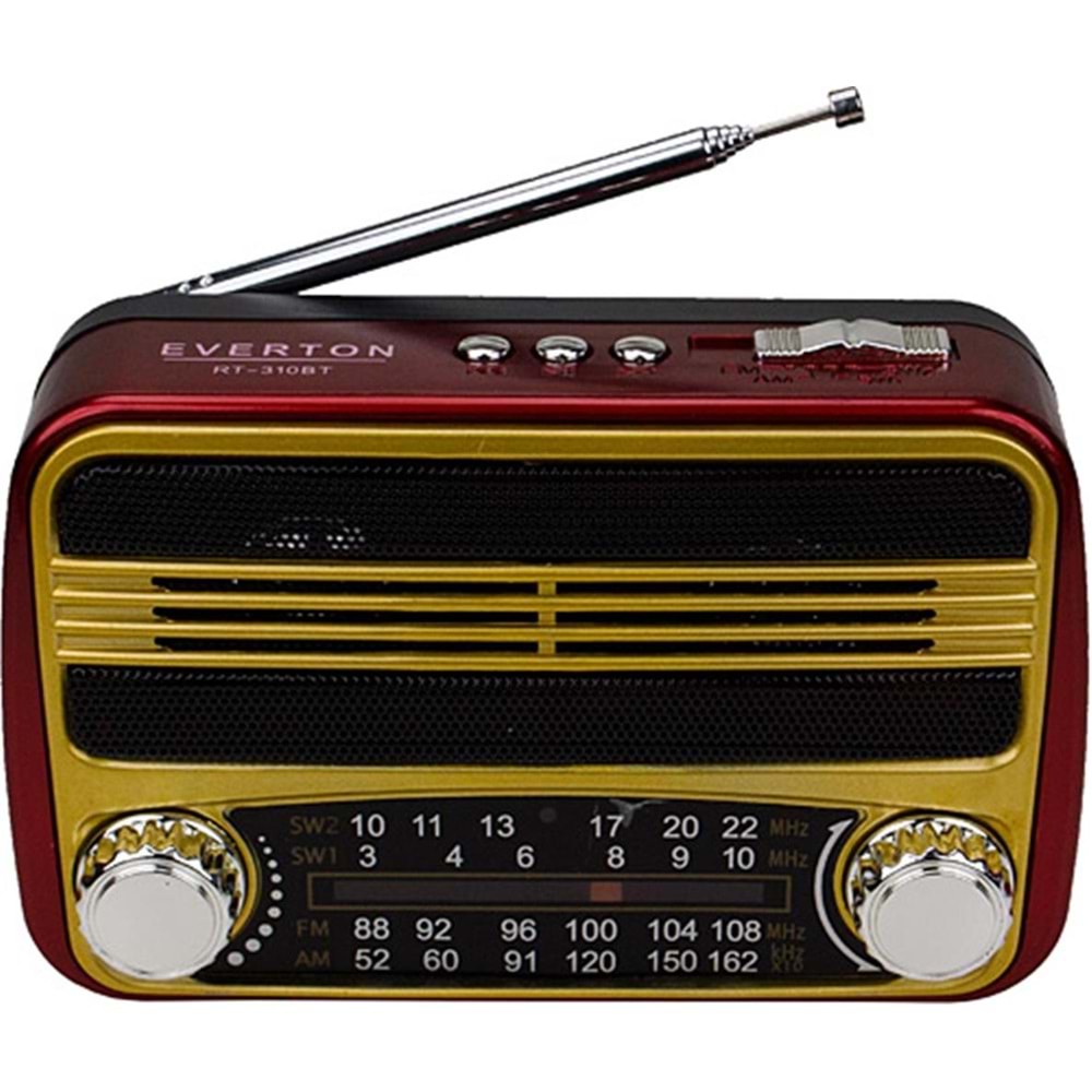 Everton Rt-310bt Bluetooth Fm-Usb-Tf Card- Şarjlı Nostaljik Radyo 