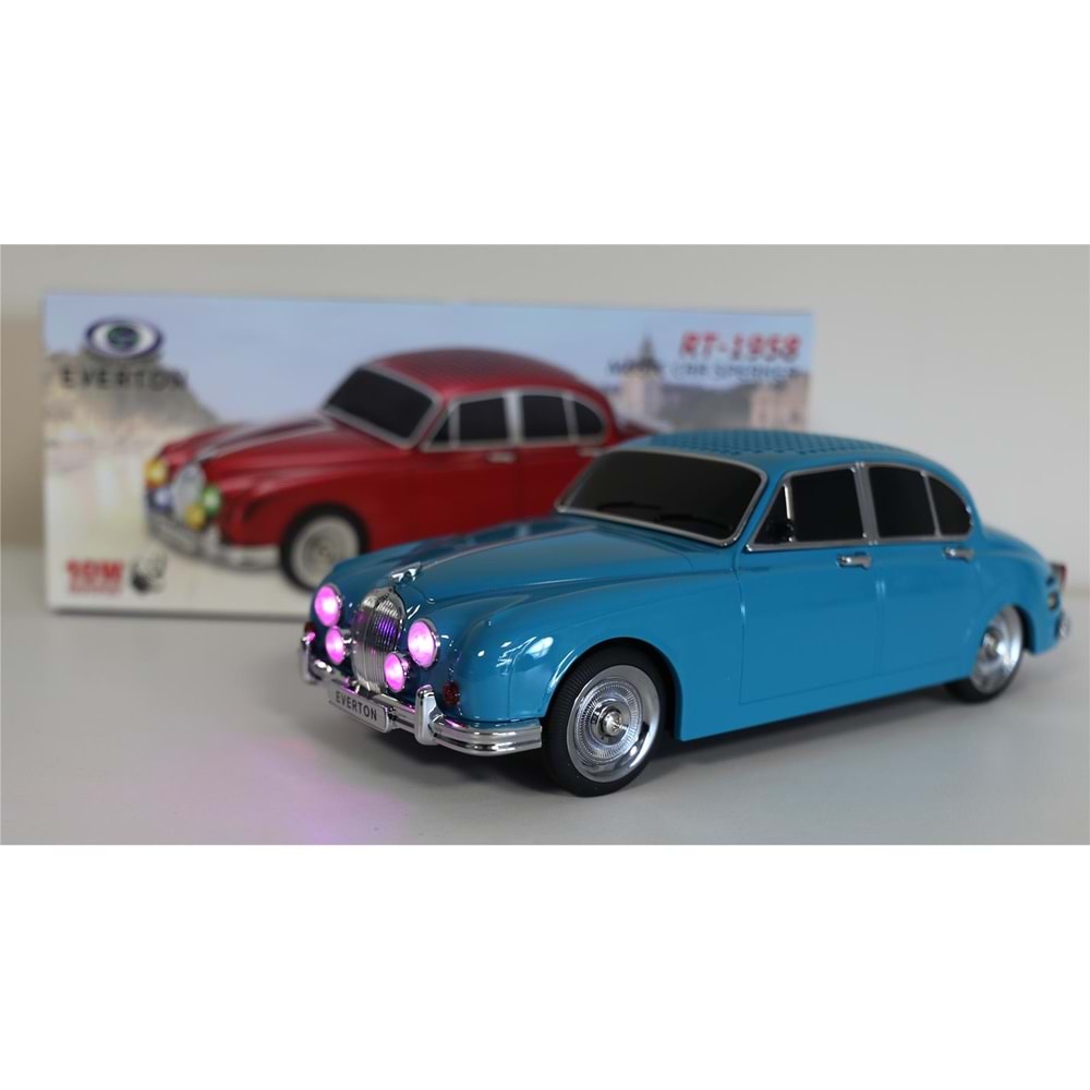 EVERTON RT-1958 Zümrüt Yeşil (Emerald) Arabalı Bluetooth Fm-Usb-Tf-Aux Şarjlı Nostaljik Radyo