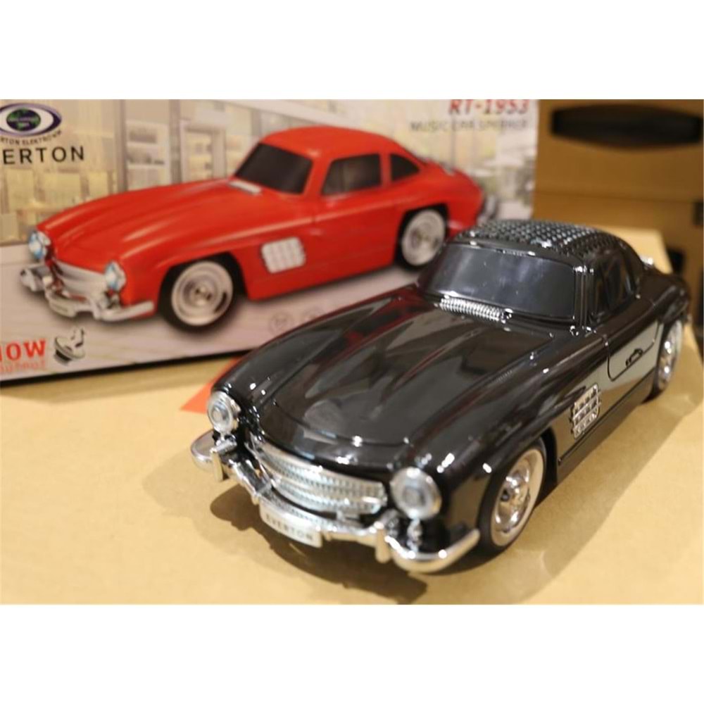 EVERTON RT-1953 Siyah Arabalı Bluetooth Fm-Usb-Tf-Aux Şarjlı Nostaljik Radyo