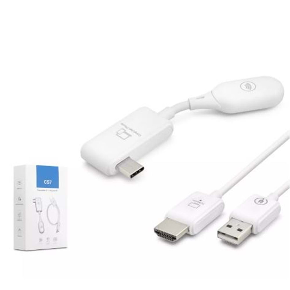 Hadron Hdx1390 Type-C To Hdmı – Type-C’den HDMI’a Kablosuz Görüntü & Ses Aktarım Seti Beyaz