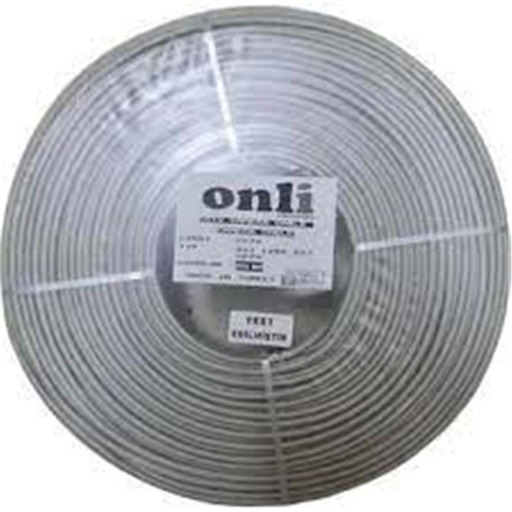 Onli ON-5002 2+1 PE 1x0,50 mini Coax 2x0,50mm 250 metre Dış Ortam CCA Kamera Kablosu