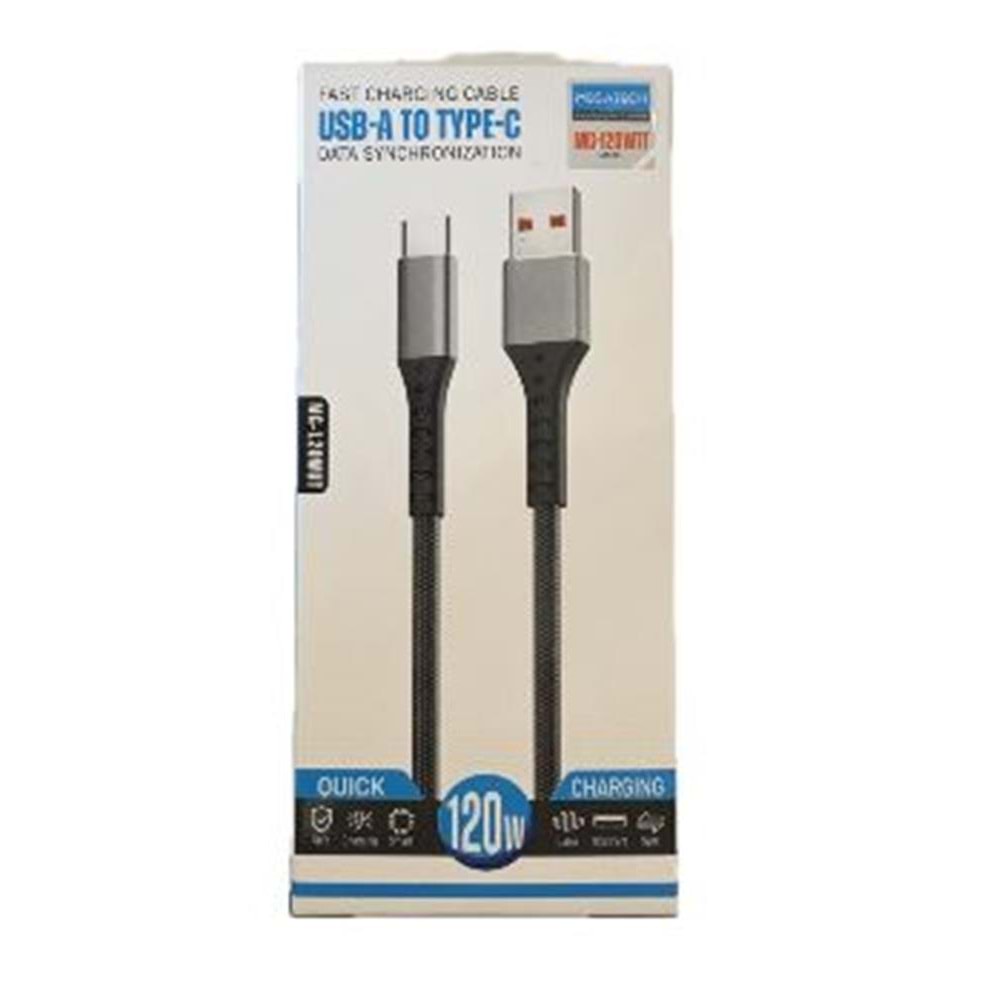 Megatech MT-120UT Hasır 120W Type-C To Type-c Data Kablosu