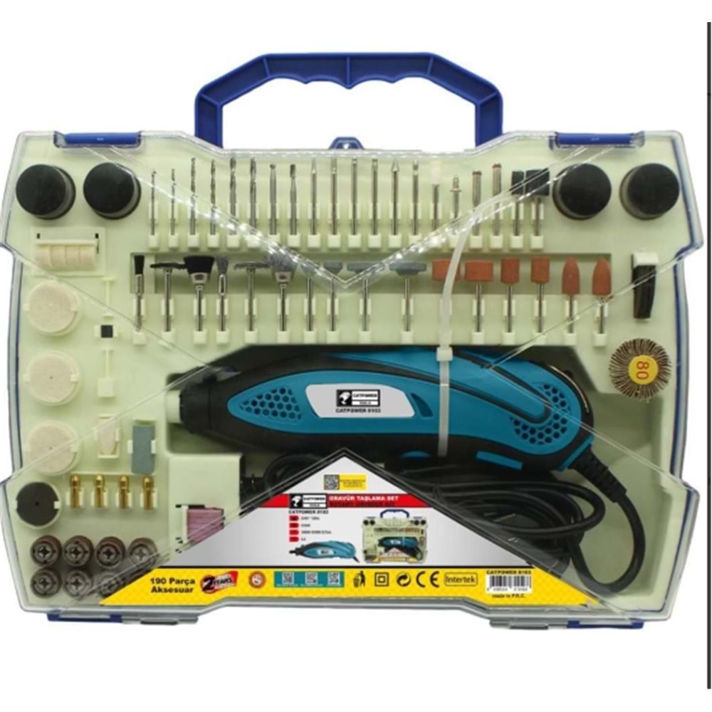 CatPower Cat-8103 Gravür Taşlama Seti 135W 190 Parça