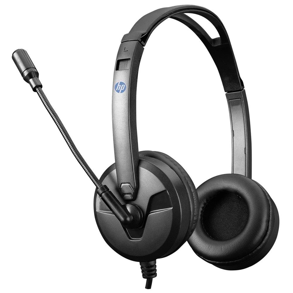 Hp DHE-8009 Mikrofonlu 3.5mm Jack Siyah Ses Kontrollü Kulaklık