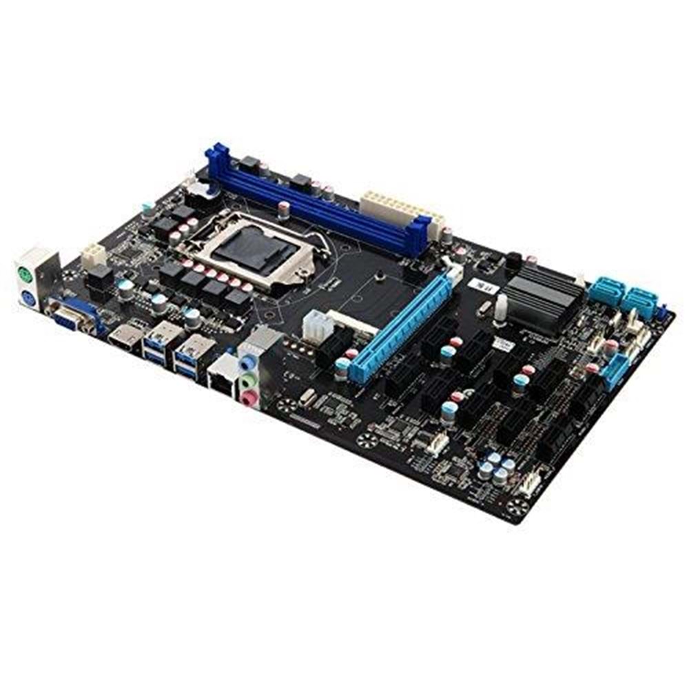 ESONIC B250-BTC 2400MHZ DDR4 VGA 12X PCI-E 1151P 6.NESİL CPU DESTEKLER (BULK - KUTUSUZ ) 
