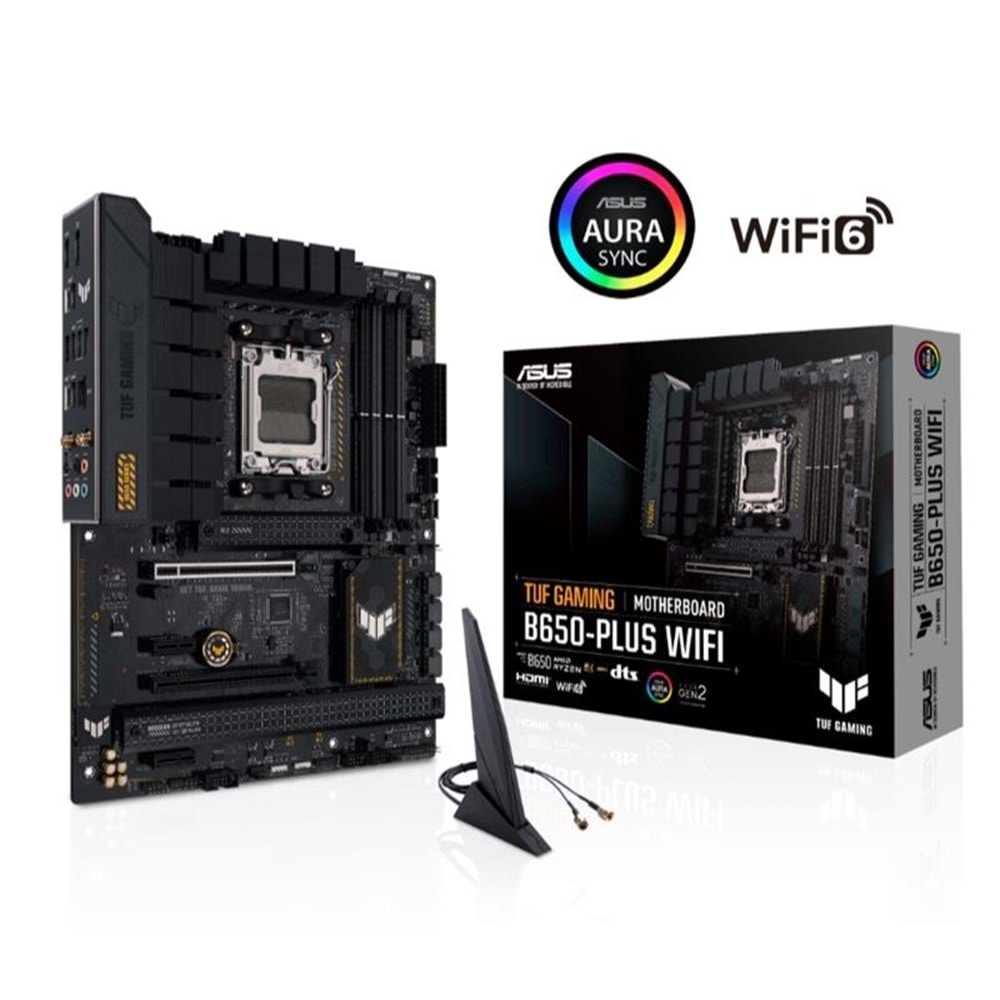 ASUS TUF GAMING B650-PLUS WIFI DDR5 6400MHZ 1XHDMI 1XDP 3XM.2 USB 3.2 ATX AM5 (AMD AM5 9000/8000/7000 SERİ İLE UYUMLU) 