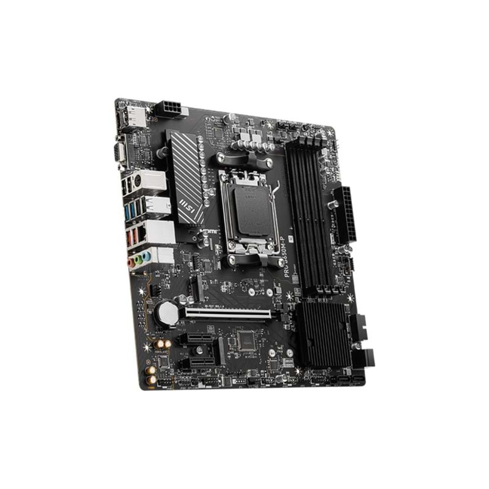 MSI PRO B650M-P DDR5 7200MHZ 1XVGA 1XHDMI 1XDP 2XM.2 USB 3.2 MATX AM5 (AMD AM5 9000/8000/7000 SERİLERİ İLE UYUMLU) 