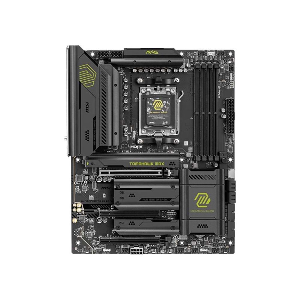 MSI MAG B850 TOMAHAWK MAX WIFI DDR5 8400MT/S 1XHDMI 4XM.2 ATX AM5 (AMD AM5 9000/8000/7000 SERİLERİ İLE UYUMLU) 