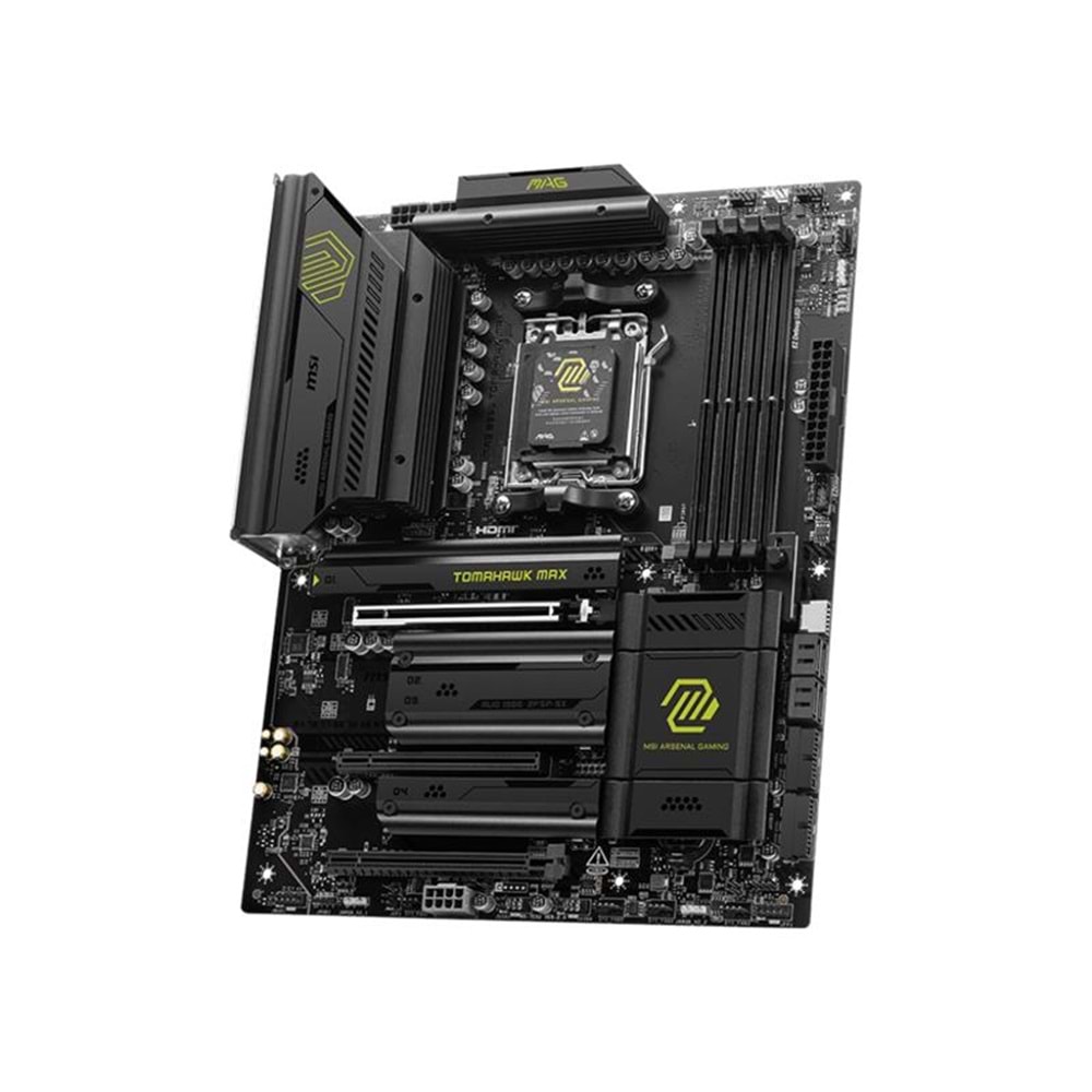 MSI MAG B850 TOMAHAWK MAX WIFI DDR5 8400MT/S 1XHDMI 4XM.2 ATX AM5 (AMD AM5 9000/8000/7000 SERİLERİ İLE UYUMLU) 