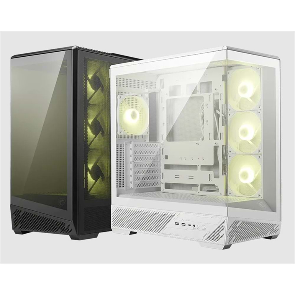 MSI MAG PANO 130R PZ TEMPERLİ CAM 3X120MM REVERSE ARGB 1X120MM ARGB FAN ATX PANORAMİK GAMİNG BİLGİSAYAR KASASI 