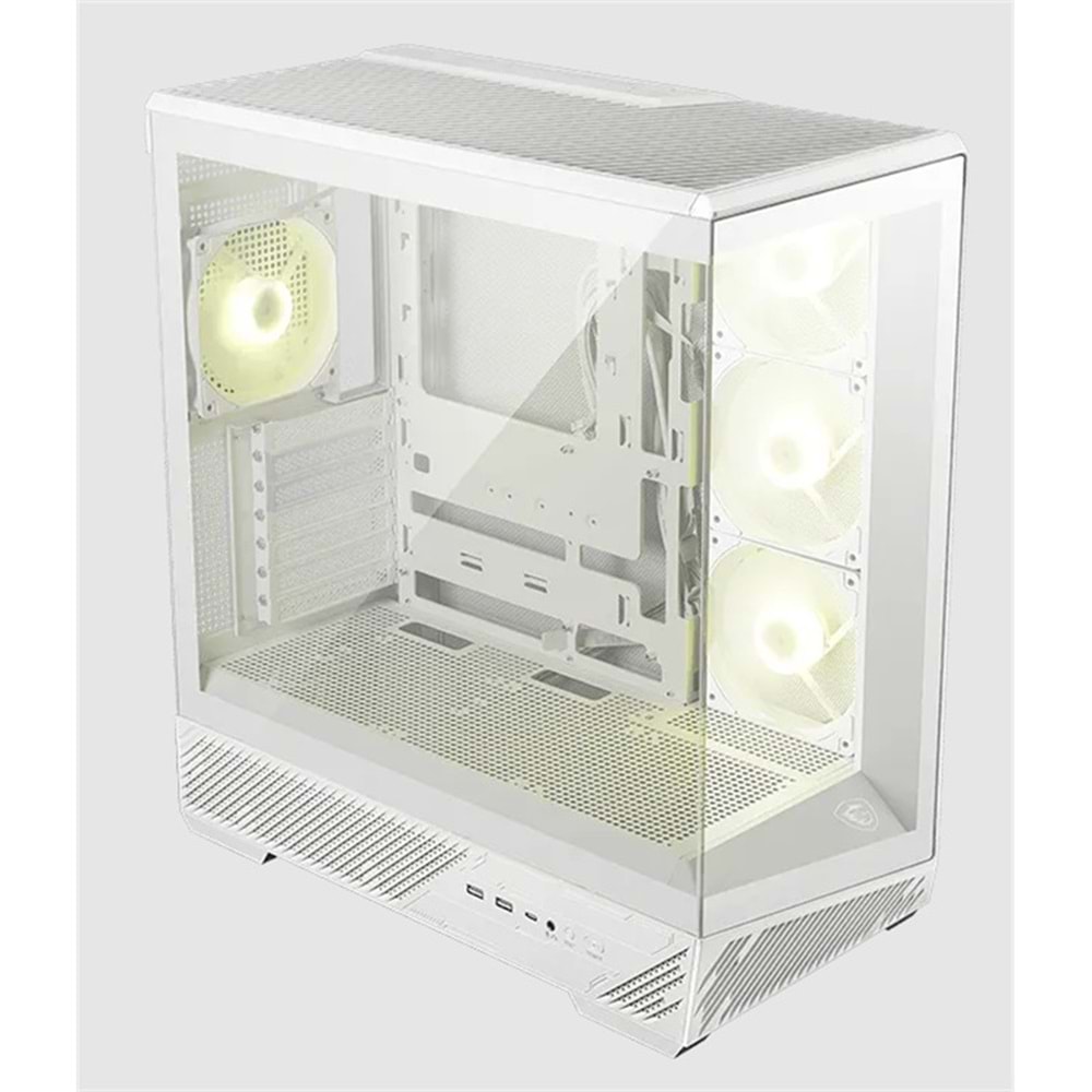 MSI MAG PANO 130R PZ TEMPERLİ CAM 3X120MM REVERSE ARGB 1X120MM ARGB FAN ATX PANORAMİK GAMİNG BİLGİSAYAR KASASI 