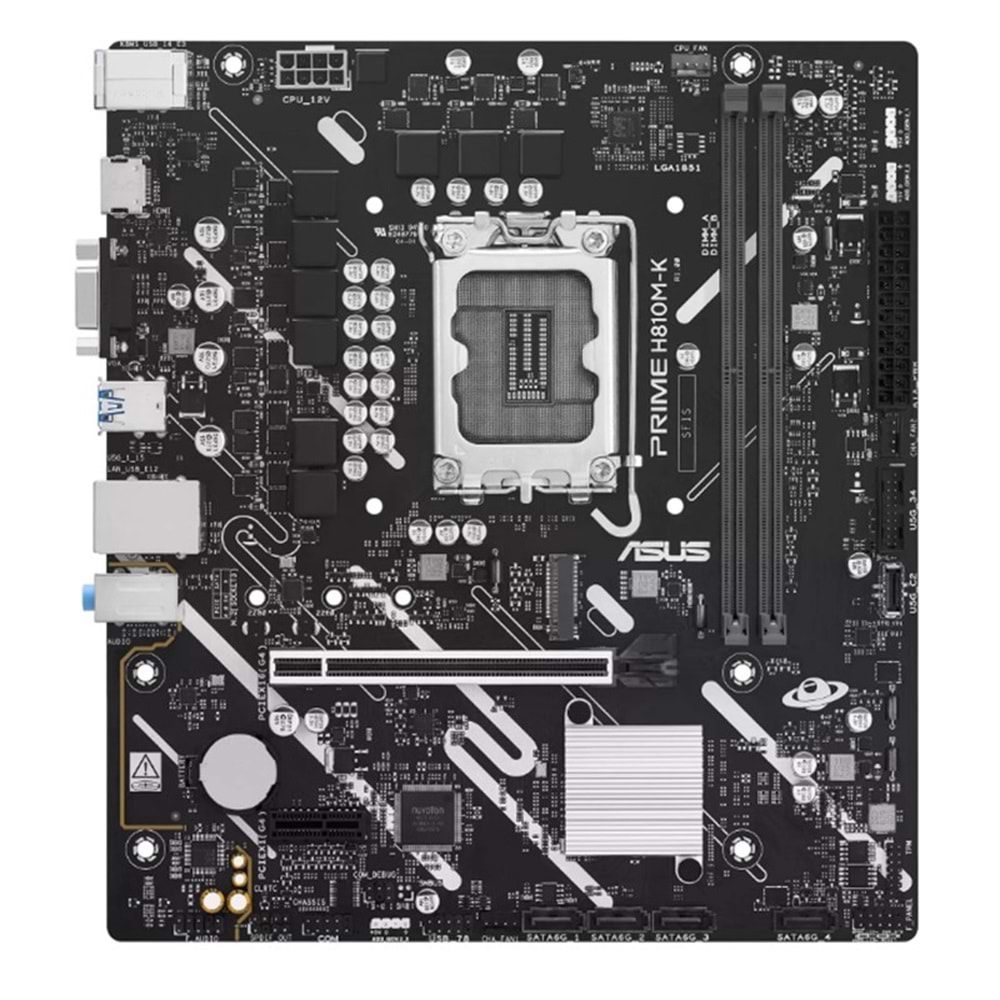 ASUS PRIME H810M-K DDR5 6400MT/S 1XVGA 1XHDMI 1XM.2 1851P MATX (INTEL ULTRA PROCESSORS SERIES 2) 