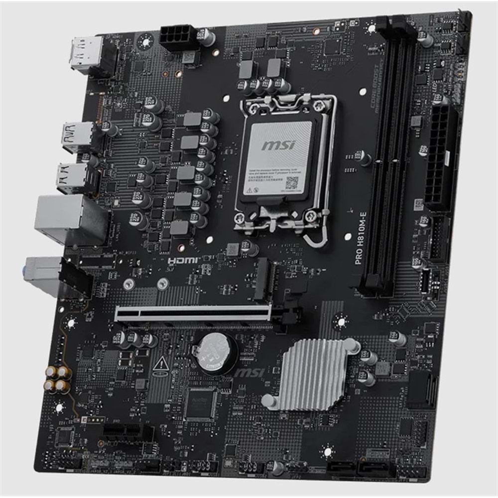 MSI PRO H810M-E DDR5 6400MT/S 1XHDMI 1XDP 1XM.2 USB 3.2 MATX 1851P (INTEL ULTRA PROCESSORS SERIES 2) 