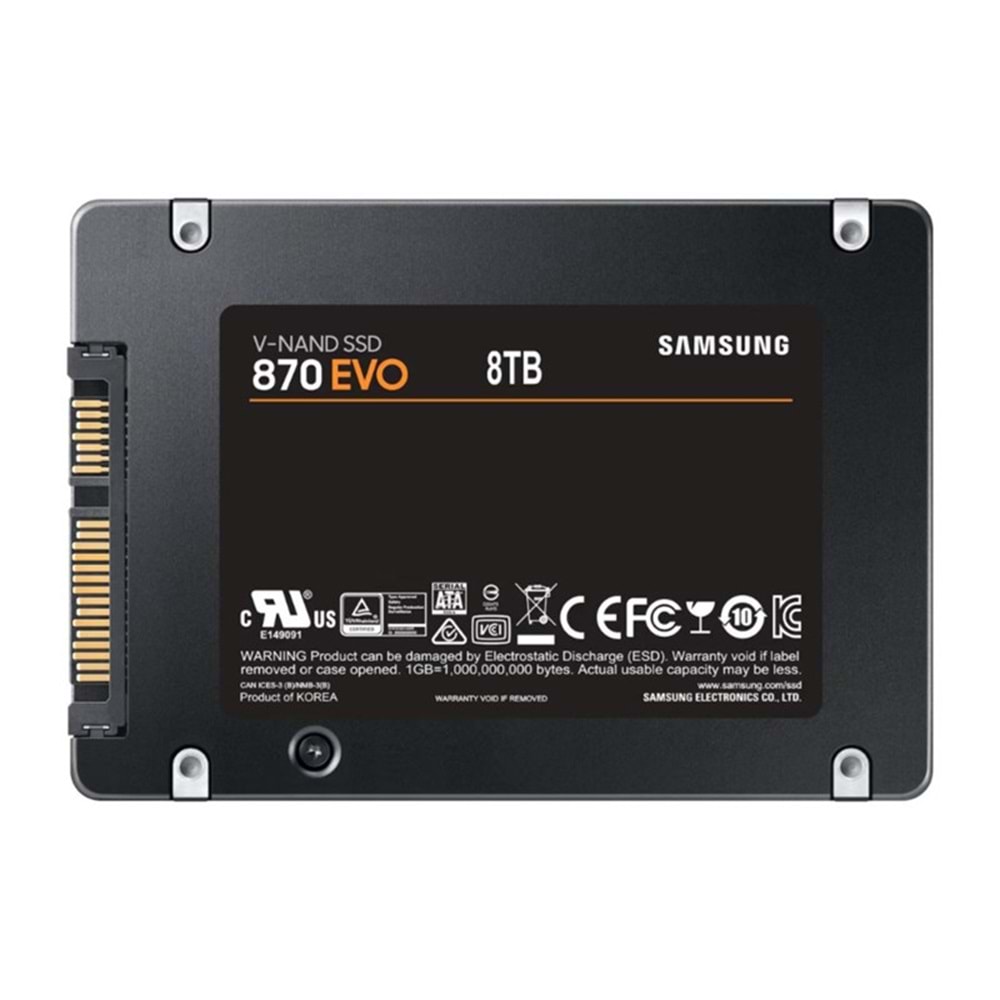 8TB 870 EVO SAMSUNG 2.5 SATA3 MZ-77E8T0BW 560-530 MB/S SAMSUNG TR GARANTILI 