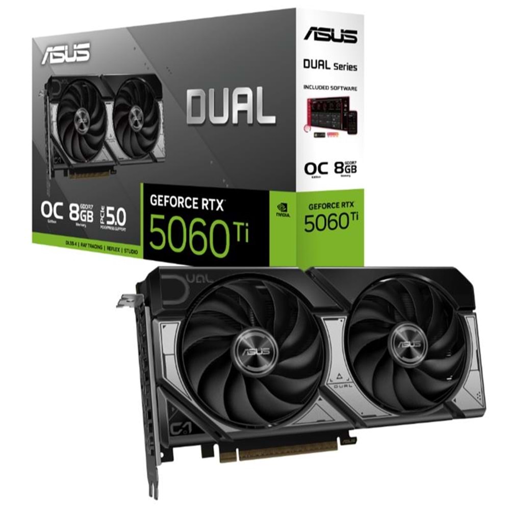 ASUS GEFORCE DUAL-RTX5060TI-O8G 8GB GDDR7 128BIT 1XHDMI 3XDP EKRAN KARTI 