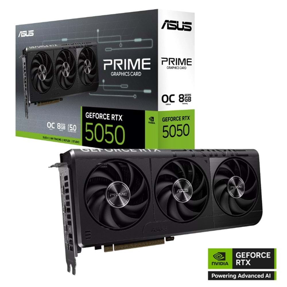 ASUS GEFORCE PRIME-RTX5050-O8G 8GB GDDR6 128BIT 1XHDMI 3XDP EKRAN KARTI 