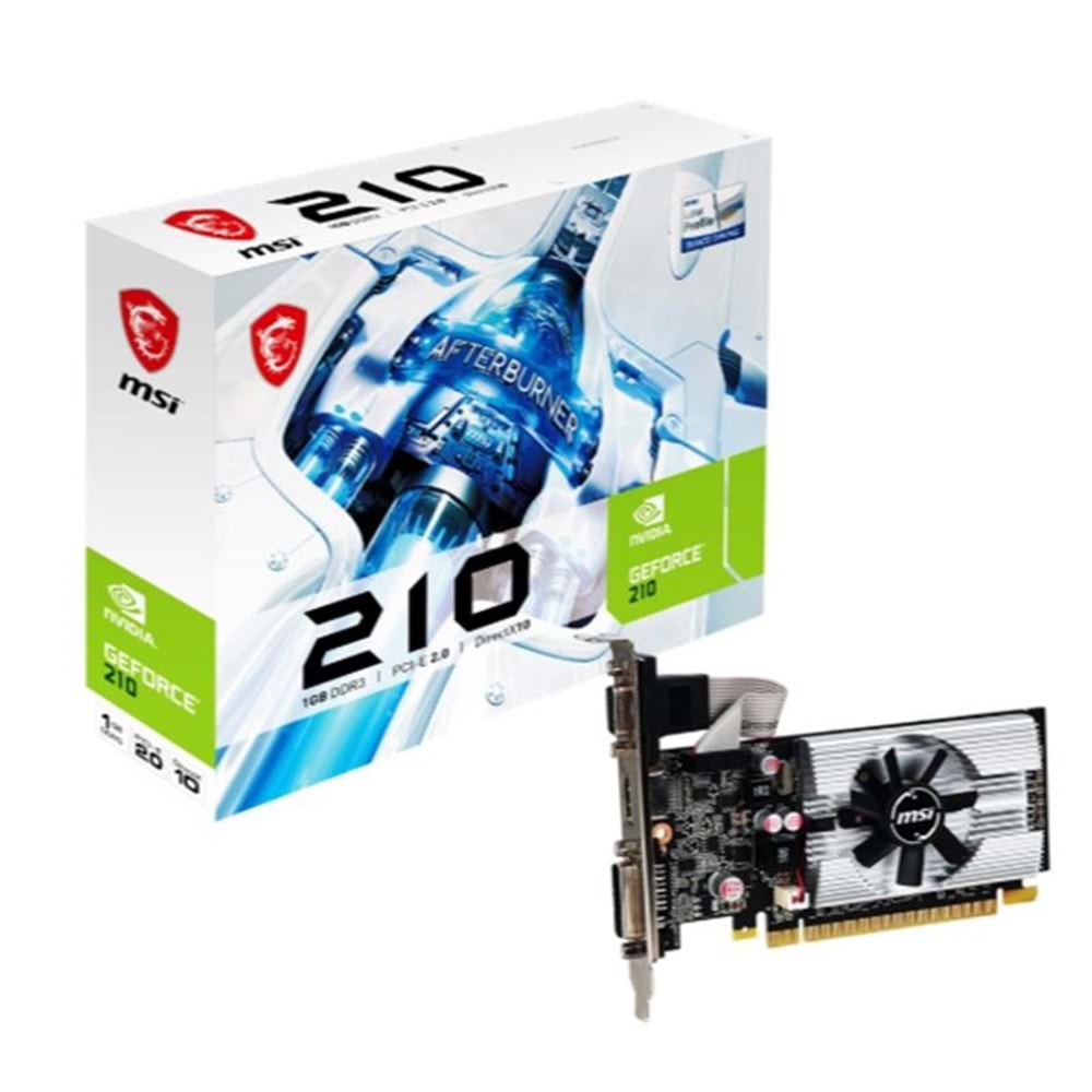 MSI GEFORCE N210-1GD3/LP 1GB DDR3 64BIT 1XVGA 1XHDMI 1XDVI EKRAN KARTI 