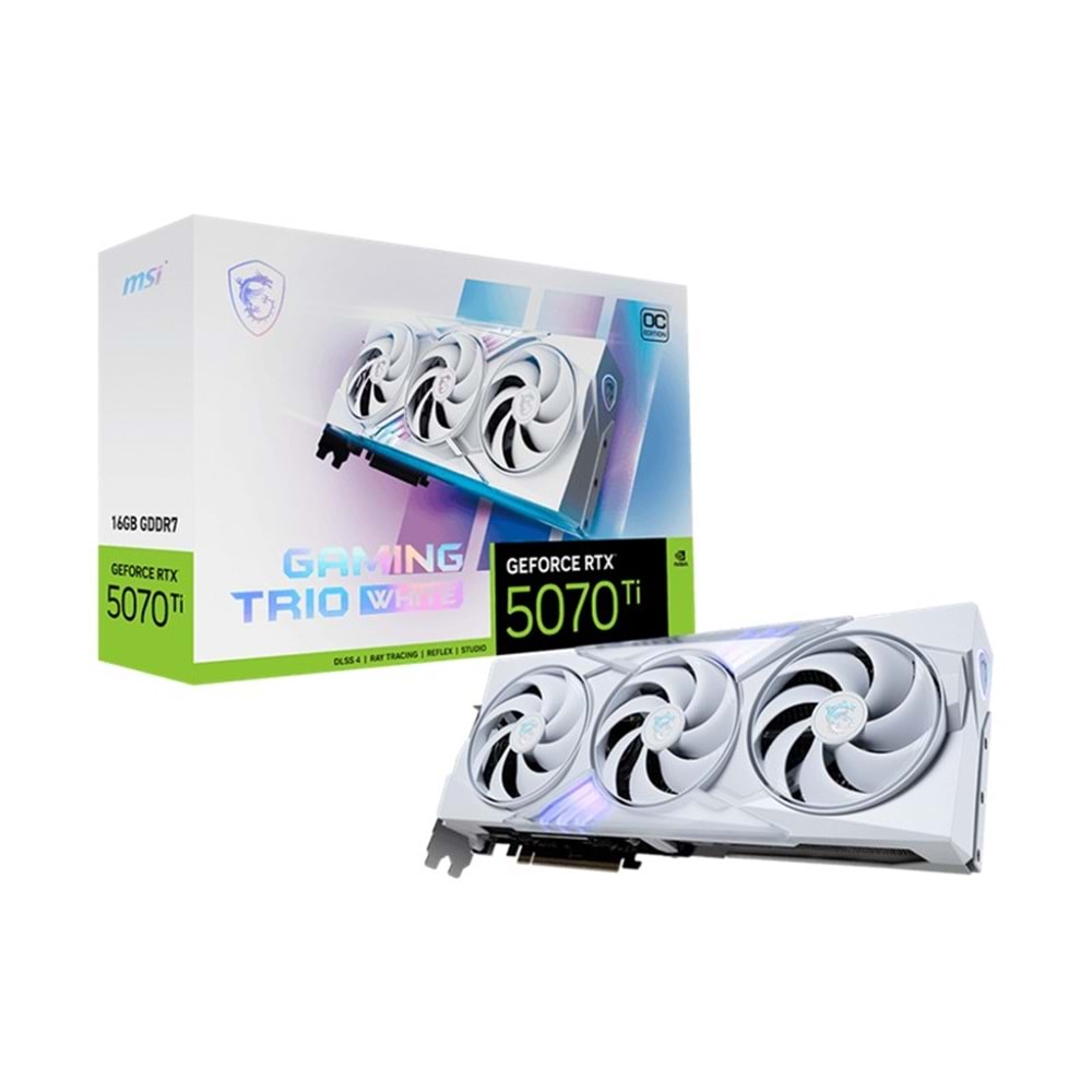 MSI GEFORCE RTX5070TI 16G GAMING TRIO OC WHITE 16GB GDDR7 256BIT 1XHDMI 3XDP EKRAN KARTI 