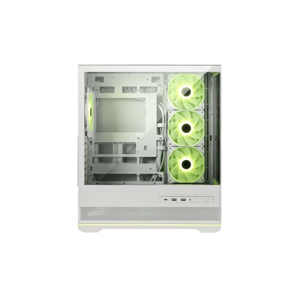 MSI MAG PANO 110R PZ WHITE TEMPERLI CAM 3X120MM 1X120MM ARGB FAN ATX BEYAZ PANORAMIK GAMING KASA 