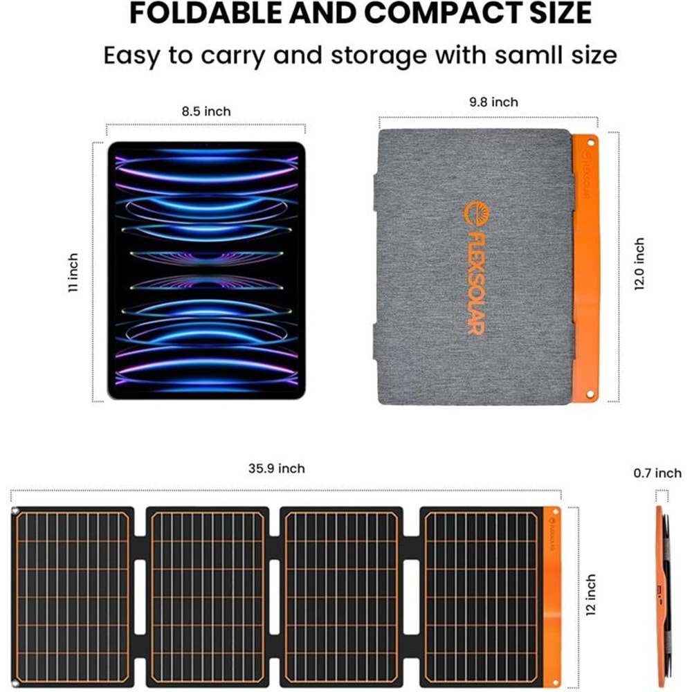 FLEXSOLAR S40 USB ÇIKIŞLI SOLAR PANEL 40W 