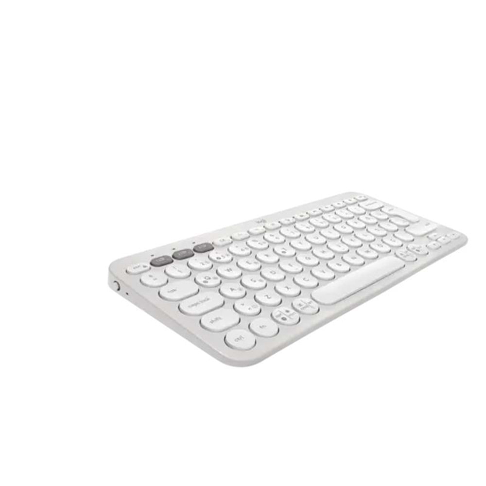 LOGITECH K380S PEBBLE KEYS 2 ÇOKLU CİHAZ ÖZELLİKLİ BLUETOOTH TÜRKÇE Q KLAVYE BEYAZ 920-011860 