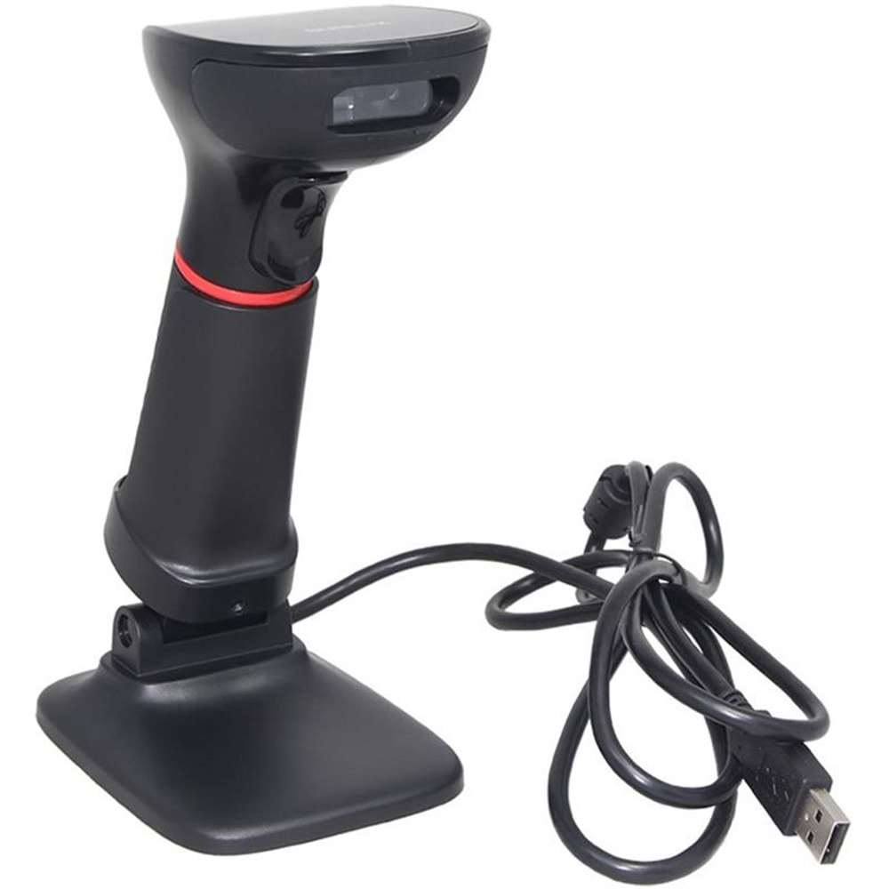 SUNLUX XL-3610 2D KAREKOD KABLOLU USB BARKOD OKUYUCU + AYAK 