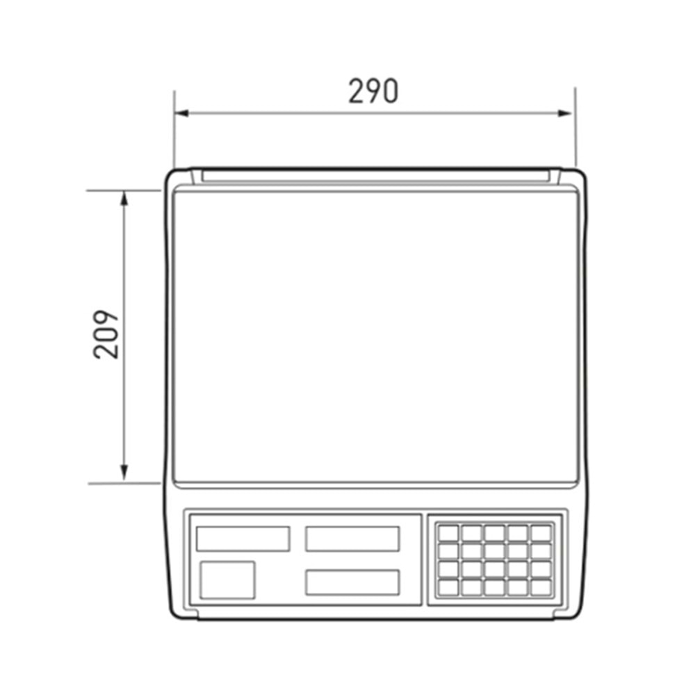 CAS ER JR 30KG LCD EKRAN BOYUNSUZ FİYAT HESAPLAMALI TERAZİ 