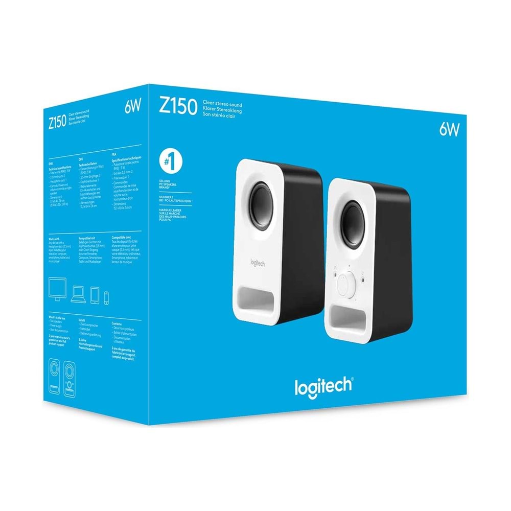 LOGITECH Z150 2.0 MULTIMEDIA HOPARLÖR BEYAZ 980-000815 