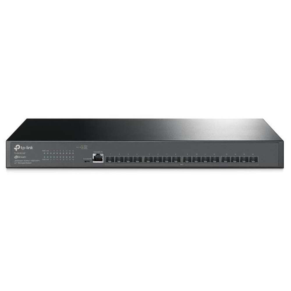 TP-LINK OMADA TL-SX3016F 16 PORT 10 GIGABIT SFP+ CONSOLE PORT LAYER2+ YÖNETİLEBİLİR RACKMOUNT SWITCH 