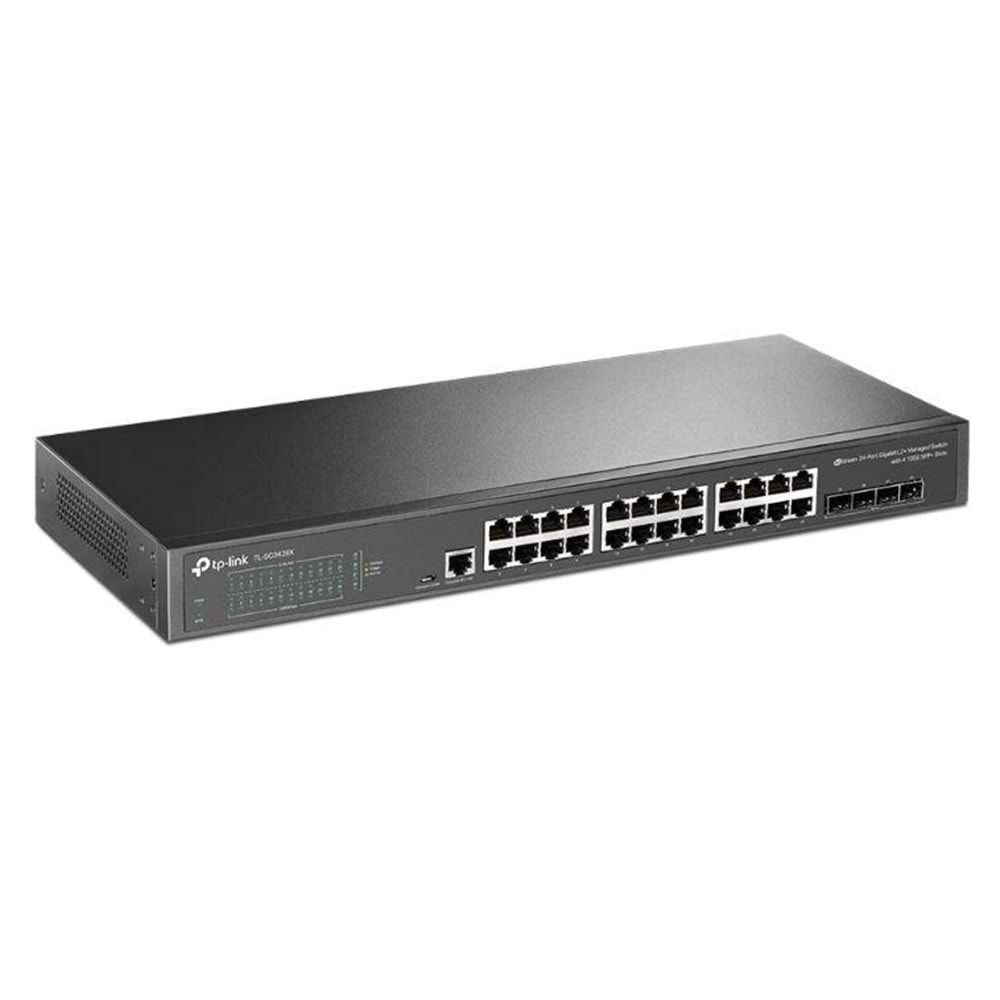 TP-LINK OMADA TL-SG3428X 24 PORT GIGABIT+4X10GIGABIT SFP+ UPLINK L2+ YÖNETİLEBİLİR RACKMOUNT SWITCH 