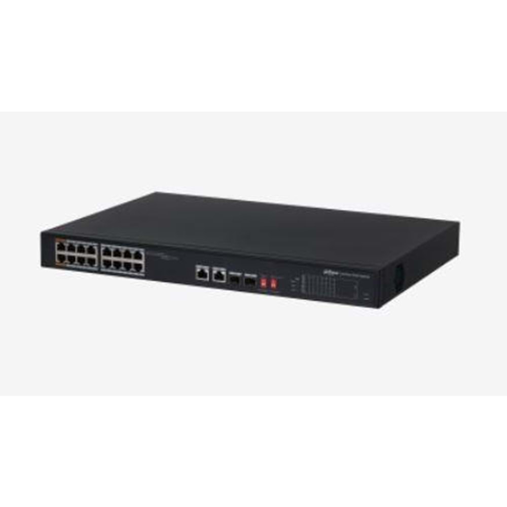 DAHUA PFS3218-16ET-135 16 PORT GIGABIT +2XRJ45/2XGB SFP COMBO 135W POE RACKMOUNT SWITCH 