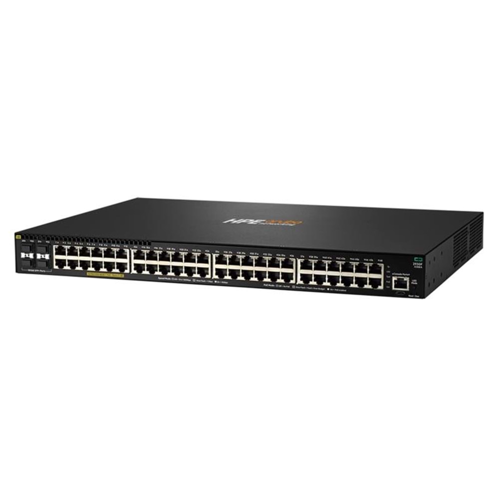 HPE ARUBA 2930F JL558AR 48 PORT GIGABIT+4X10GB SFP YÖNETİLEBİLİR 740W POE RACKMOUNT SWITCH 