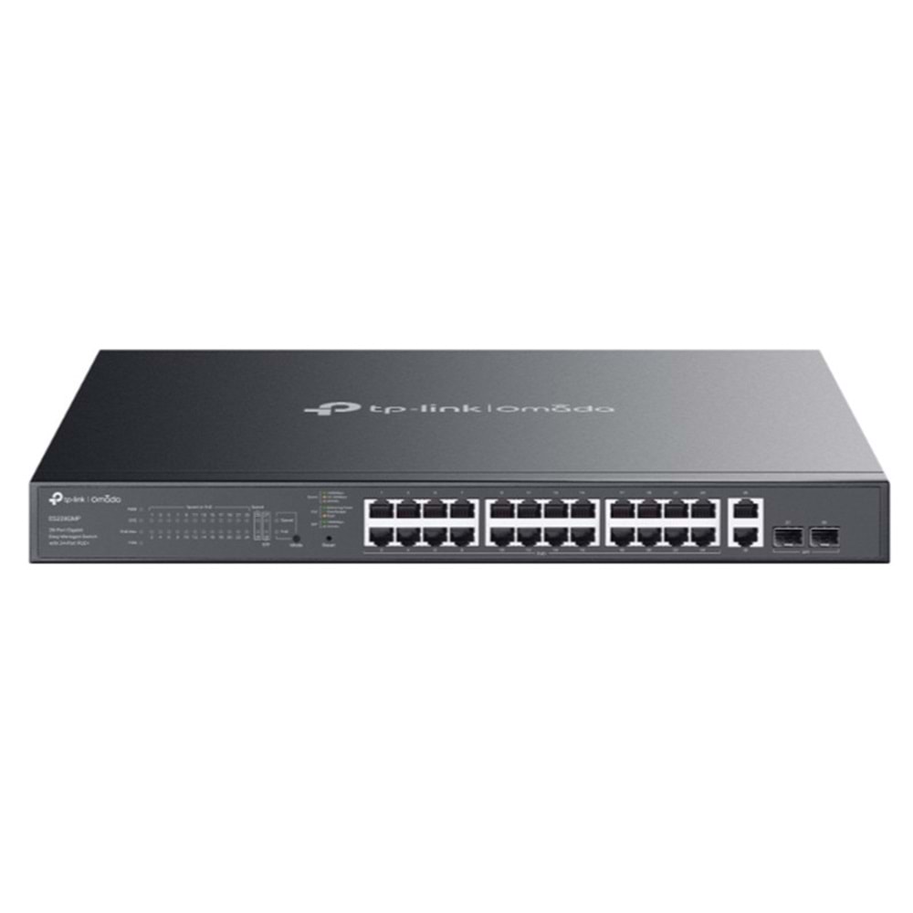 TP-LINK OMADA ES228GMP 24 PORT GIGABIT+ 2XGB SFP+2XGB RJ45 UPLINK CLOUD L2 YÖNETİLEBİLİR 384W POE RACKMOUNT SWITCH 