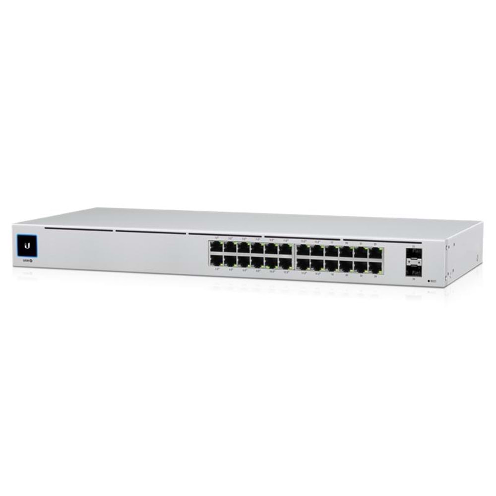 UBIQUITI USW-24-POE 24 PORT GIGABIT + 2X1GB SFP UPLINK YÖNETİLEBİLİR 95W POE RACKMOUNT SWITCH 