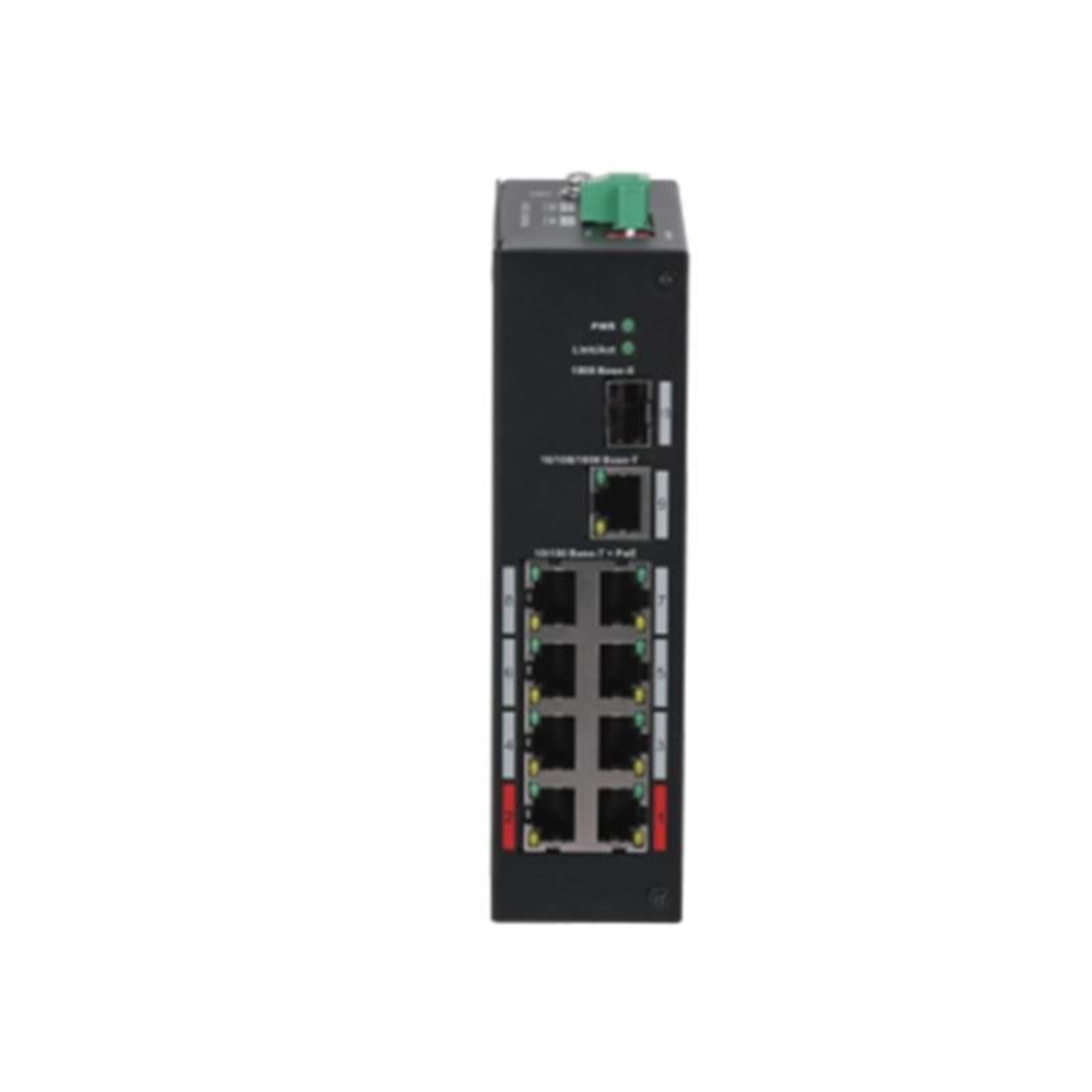 DAHUA PFS3110-8ET-96-V2 8 PORT 10/100 + 1XGB RJ45/SFP 96W POE ENDUSTRIYEL SWITCH 