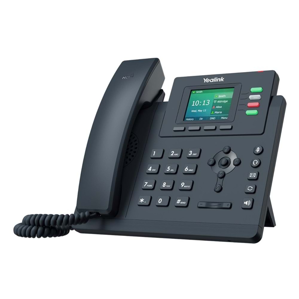 YEALİNK SIP-T33G 2.4 INC RENKLİ EKRAN HD SES GÜRÜLTÜ ENGELLEME POE DESTEKLİ MASAÜSTÜ TELEFON 