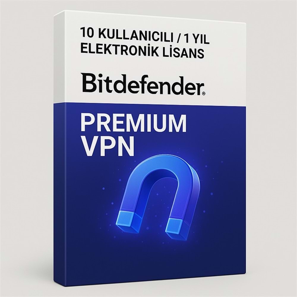 BITDEFENDER PREMIUM VPN 10 KULLANICILI / 1 YIL ELEKTRONİK LİSANS 