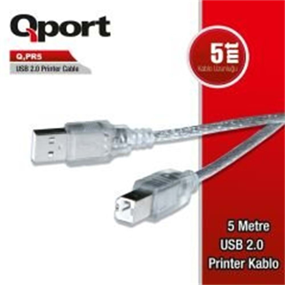 QPORT Q-PR5 USB 2.0 5M YAZICI KABLOSU 