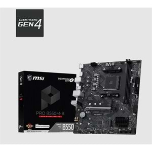 MSI PRO B550M-B DDR4 4600MHZ 1XHDMI 2XM.2 MATX AM4 (AMD AM4 5000/5000G/4000G/3000/3000G SERİLERİ İLE UYUMLU) 